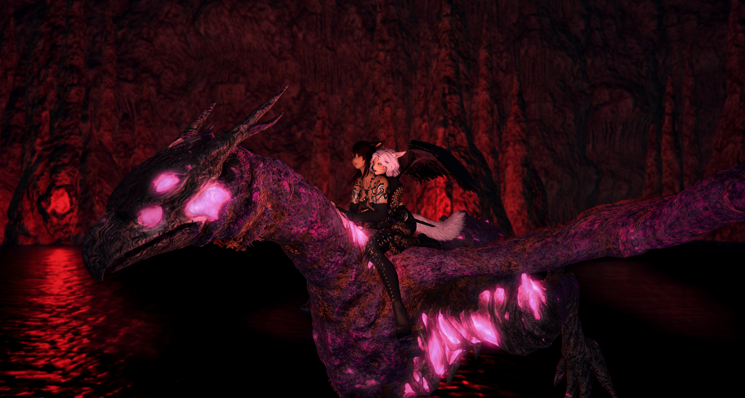 Lac and Rosie flying